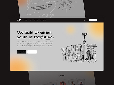 We the Youth - Website Design landing page ui ui ux ukraine ukraine design ukraine website web design website website design