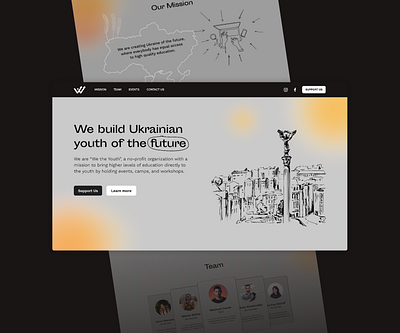 We the Youth - Website Design landing page ui ui ux ukraine ukraine design ukraine website web design website website design