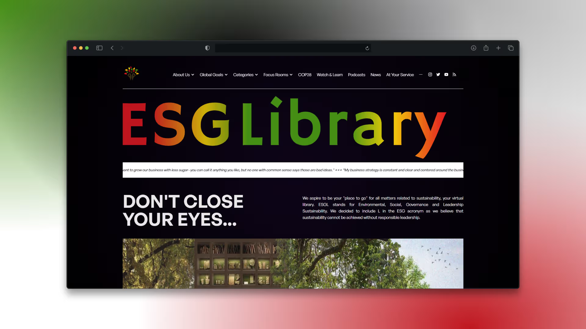 ESGLibrary -- Sustainability Hub branding logo ui wahed design web design
