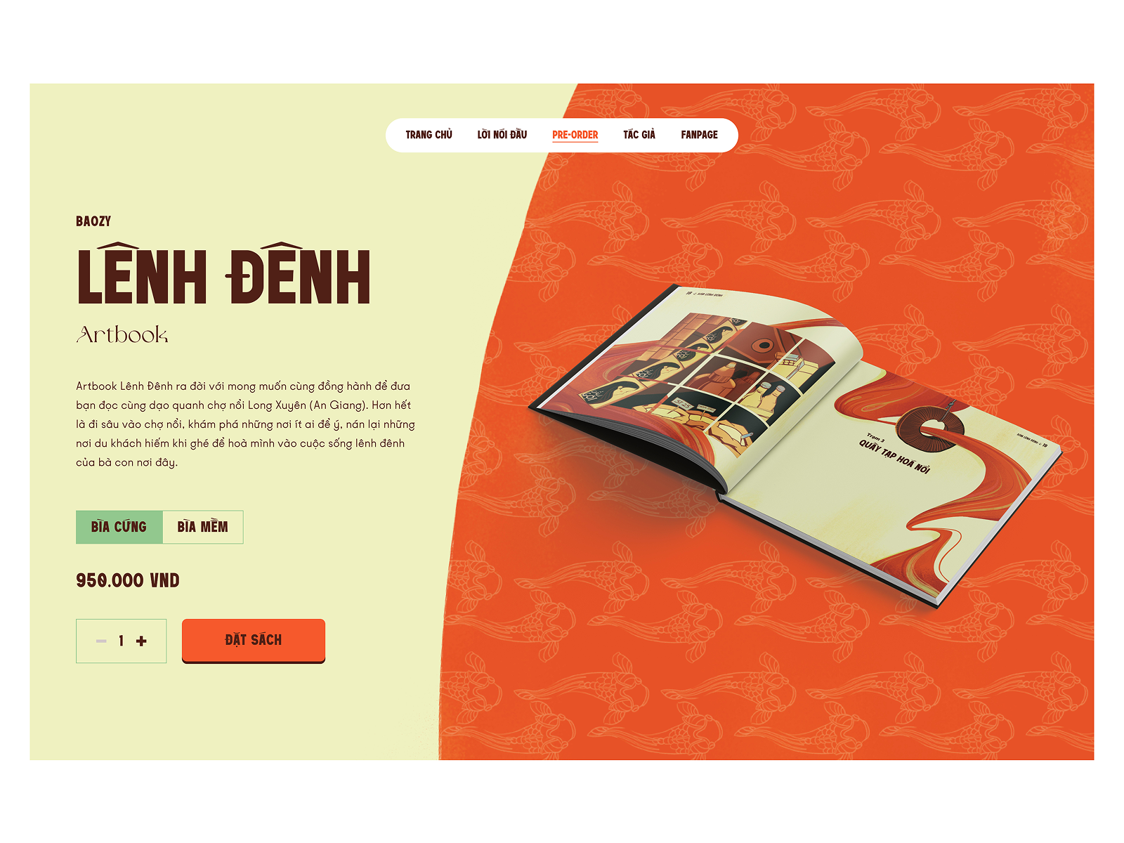 Artbook - Landing Page Concept book illustration landing page ui