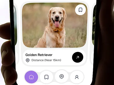 Pet Adoption Mobile App UI — Find Your Perfect Companion adoption platform animal adoption app app design discovery app ios location based app mobile mobile app pet adoption app pet care app pet finder app pet marketplace app pet mobile app startup app ui design