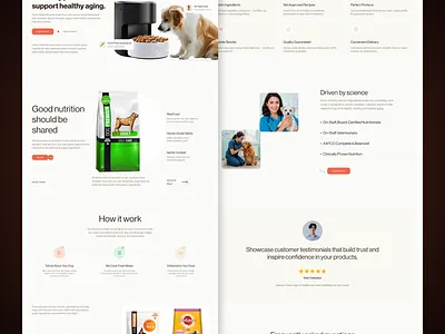 Pet Food & Dog Nutrition Website UI Design cleanui dogfood dribbble ecommerce figma landingpage minimaldesign moderndesign nutrition nutrition homepage petcare petfood petwebsite productdesign uidesign uiux uxdesign webdesign website webui