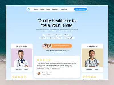 Healthcare Service Website clinical construction consultant doctors health home screen hospitals medical minimal modern ui pharmacey saas ui ux website
