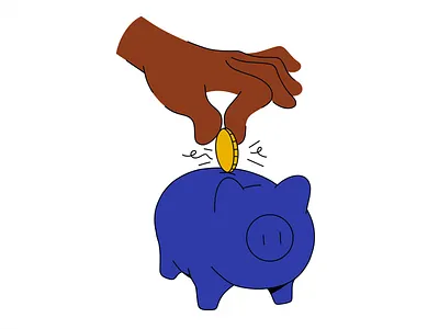 Small Wins branding finance fintech hands illustration minimal money vector