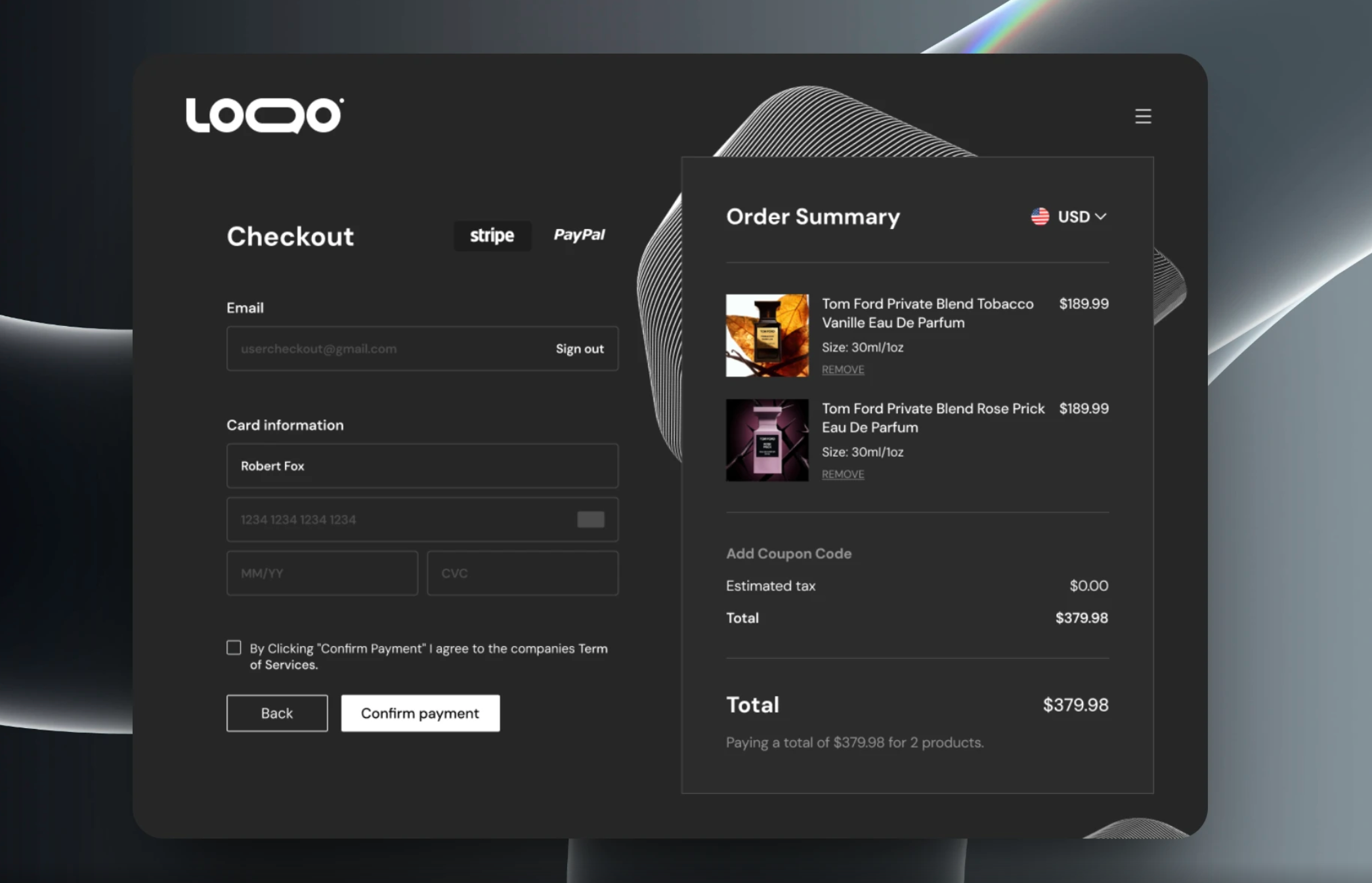 Checkout Page Concept checkout checkout design concept design design inspiration figma freelance inspiration inspo section ui user interface webdesign