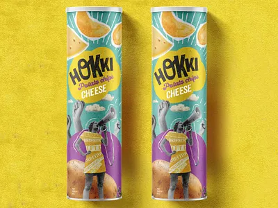 Hokki Potato Chips Packaging Design aida airapetian brand design branding chips design illustration package packaging packaging design potato chips potato snack snacks