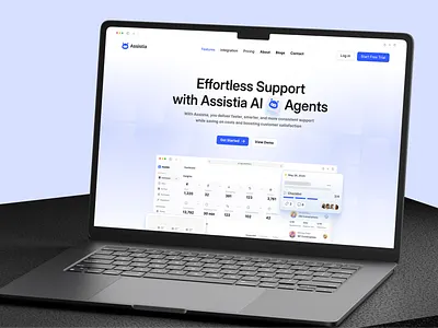 Assistia - Complete UX/UI Case Study & Design System branding case study color palette design process design system figma full page layout design portfolio presentation software style guide technology typography ui kit ux research visual identity web design web development website template