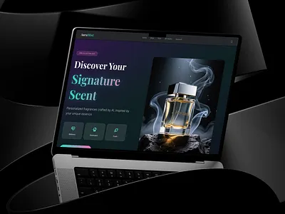 Modern Fragrance Brand Website UI Design beauty website dark ui e commerce design landing page luxury brand product design ui design web design website concept