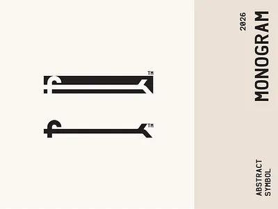 F / K Abstract Logo 2026 2026 abstract logo branding design graphic design illustration logo minimal logo monogram vector