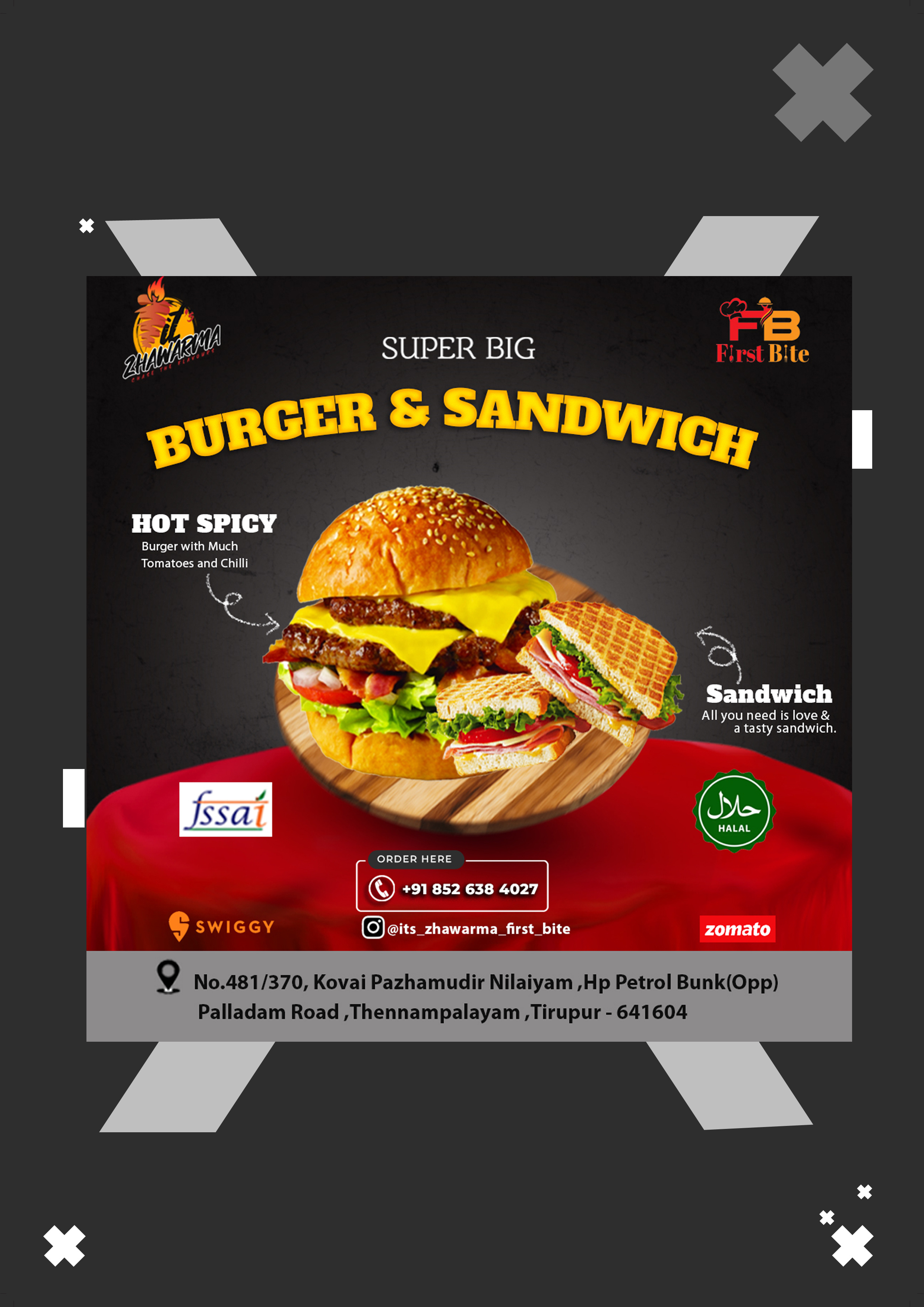 Super Big Burger with Sandwich Poster