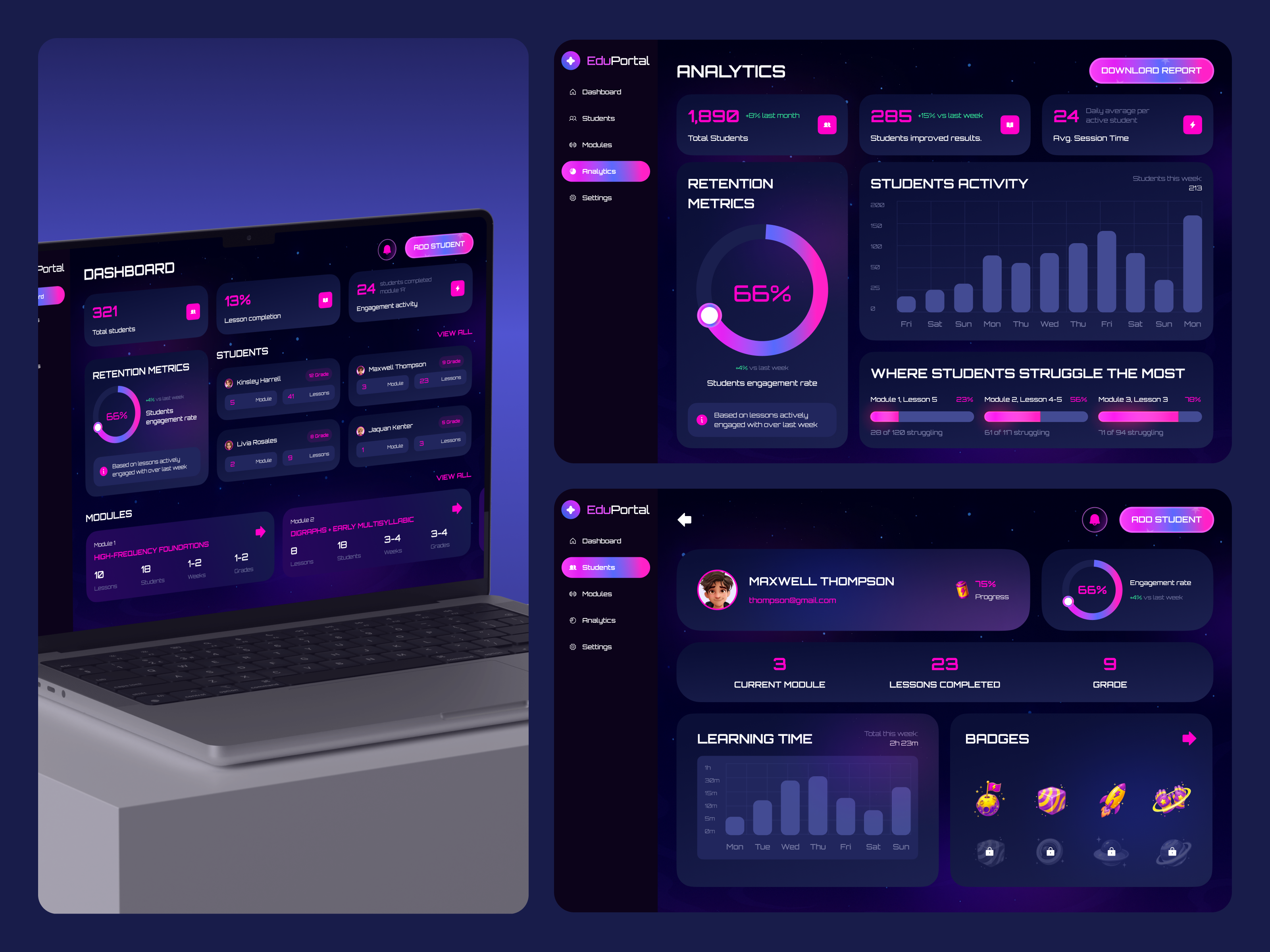 Educational Platform Dashboard Design