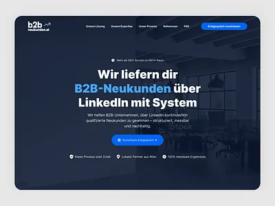 B2B Lead Gen Landing Page UI UX agency b2b conversion figma landing page lead generation linkedin marketing saas ui design ux design web design