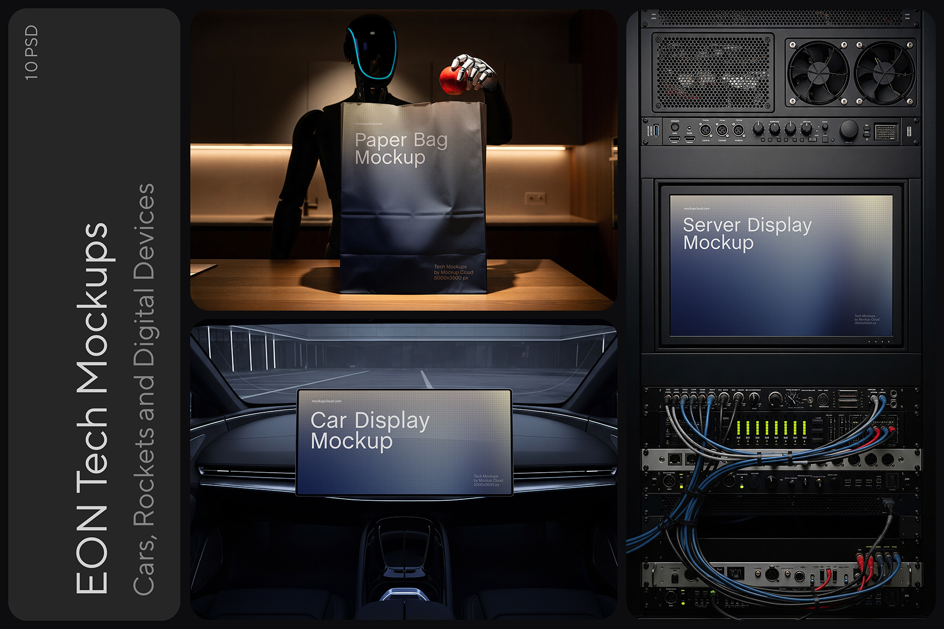 Tech Branding Mockups / EON Series 3d animation branding design download free freebie graphic design illustration logo mockup mockup cloud motion graphics ui vector