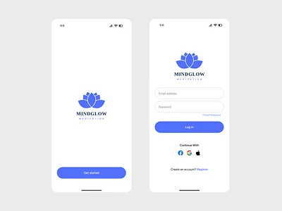 MINDGLOW Meditation App ui