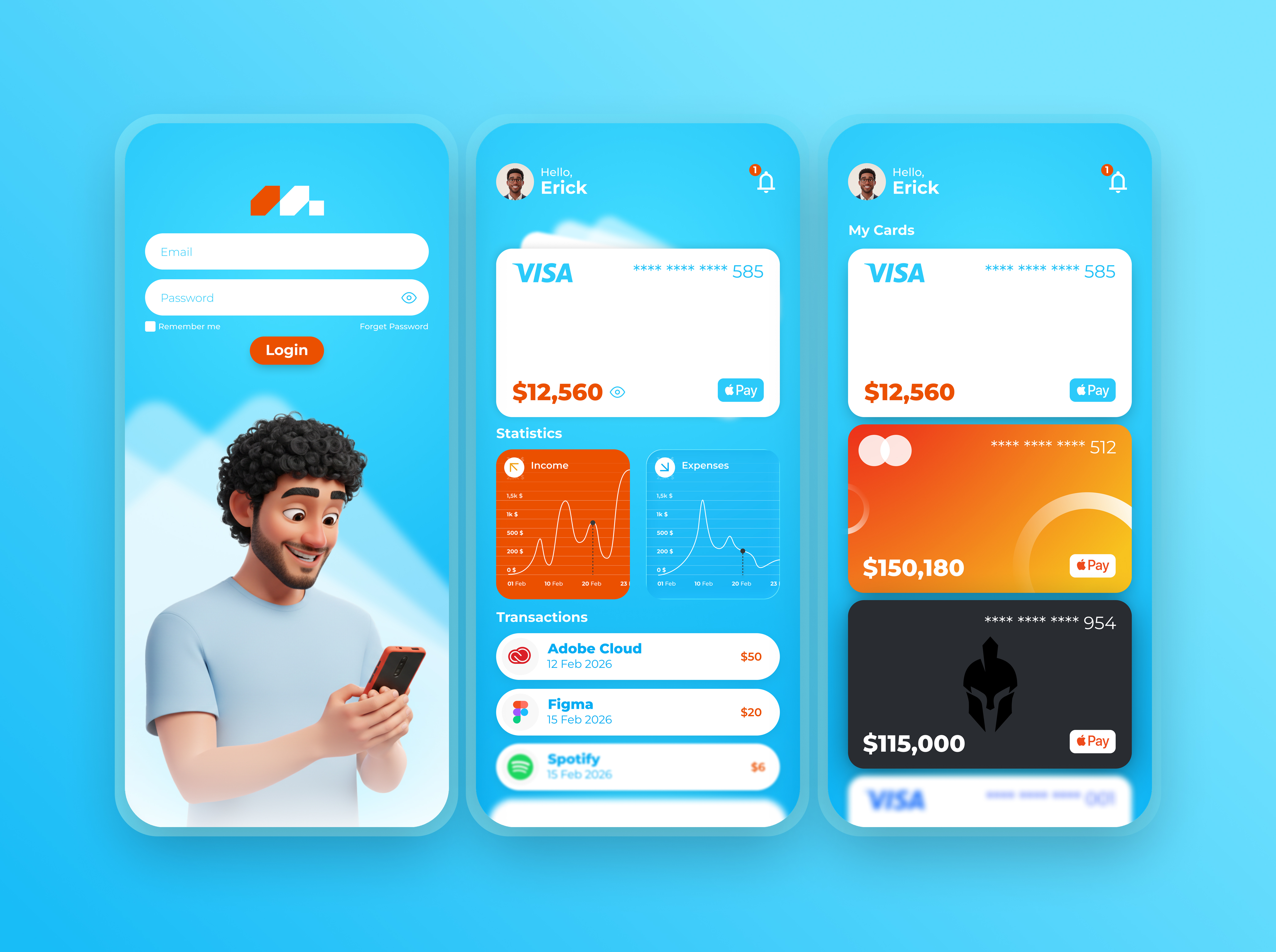 Bank App design appdesign creativedesign designsystem digitaldesign figmadesign graphicdesigner interactiondesign mobiledesign productdesign prototyping ui uiinspiration userexperience userinterface uxresearch uxui uxuidesign webdesign wireframe