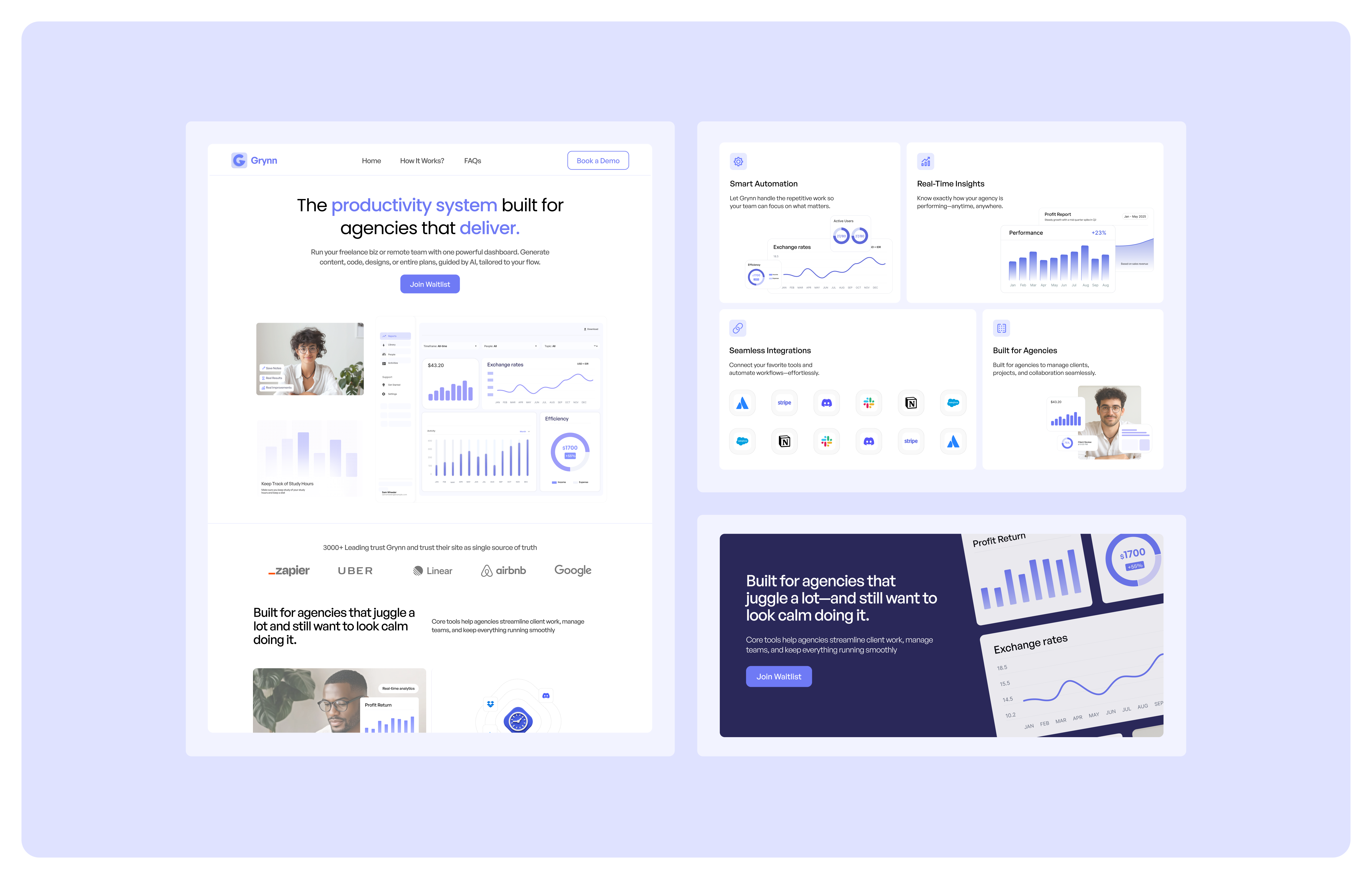 Minimal SaaS Website Design agency website dashboard ui landing page minimal ui product design saas saas design startup website ui ui design ux design web design website design website ui