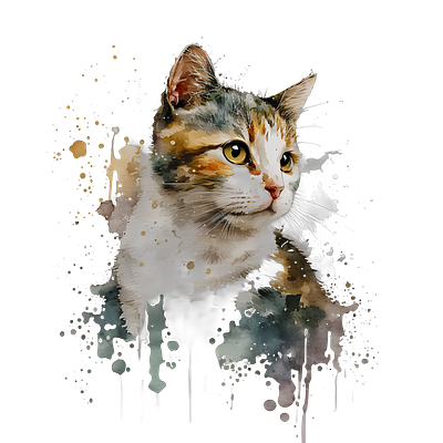 Kitty in Watercolor cat cat lover colorfull design graphic design illustration kitty pet pet lovers pets watercolor