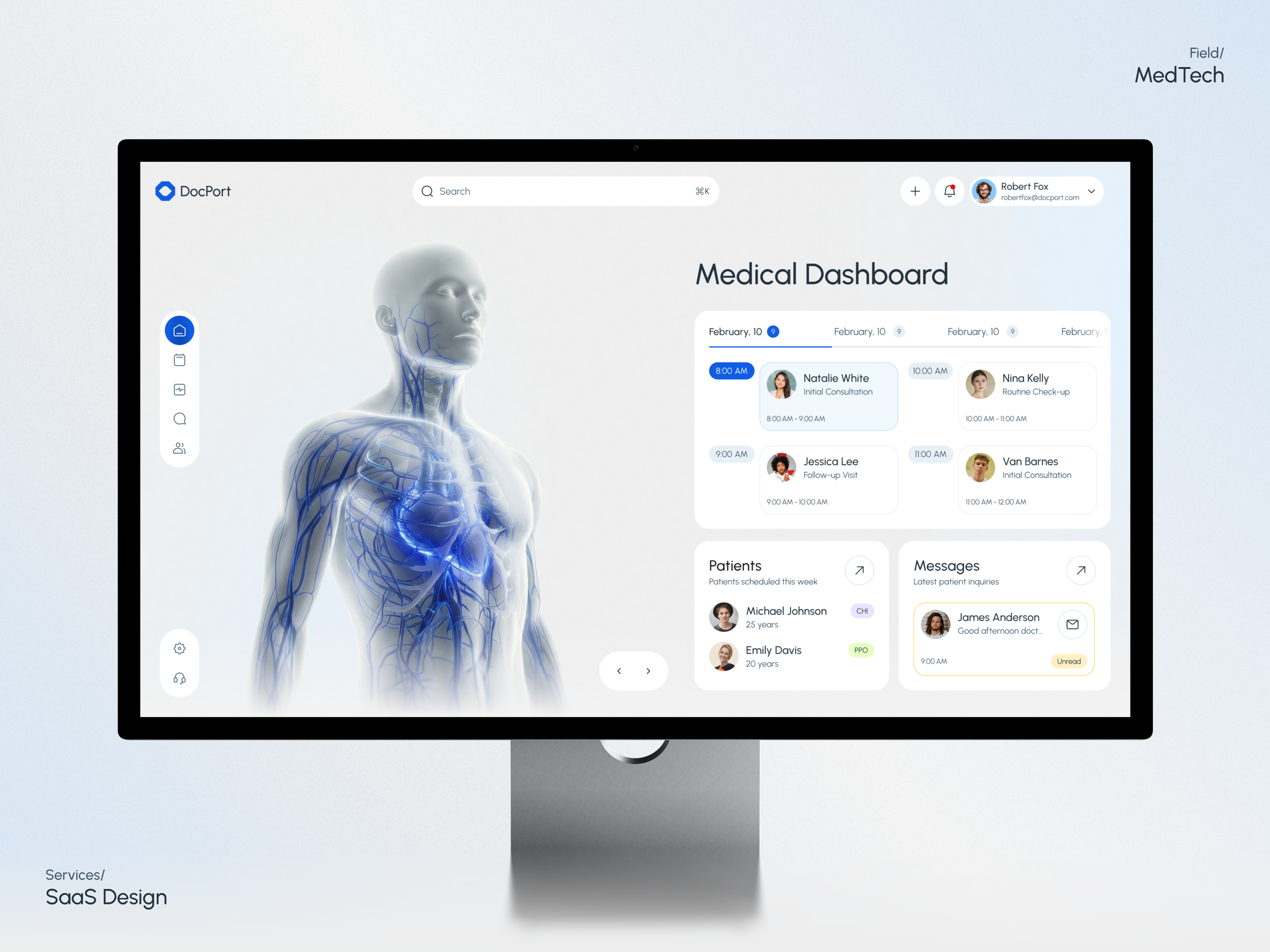 Healthcare SaaS Dashboard Design | MedTech Platform UI