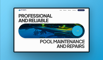 Pool Maintenance UI Design brickandmortar clean design figma maintenance pool poolmaintenance smallbusiness ui ux web web design website