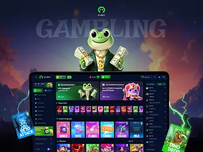 Casino Gambling Dashboard UI bettong casino casino betting casino dashboard casino games casino interface casino online casino template casino ui design gambling gambling website game ui gaming live casino mobile casino original games sport betting ux casino web casino