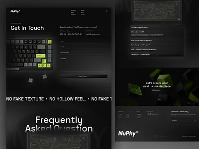 NuPhy -Bold Modern Keyboard Product Website Contact Support Page awwwards contact contact form contact page contact us design ecommerce futuristic gradient keyboard landing page luxury minimalist modern online shop professional support page ui web design website