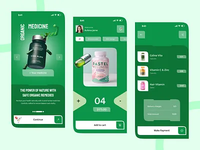Pharmacy Mobile App UI/UX app design doctor app food app health app healthcare ios medical medical care medicine mobile mobile app pharmacy pharmacy app pharmacy mobile app product design promo supplements telemedicine uiux vitamins