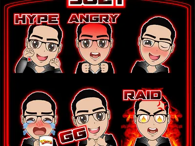 Cartoon art emotes