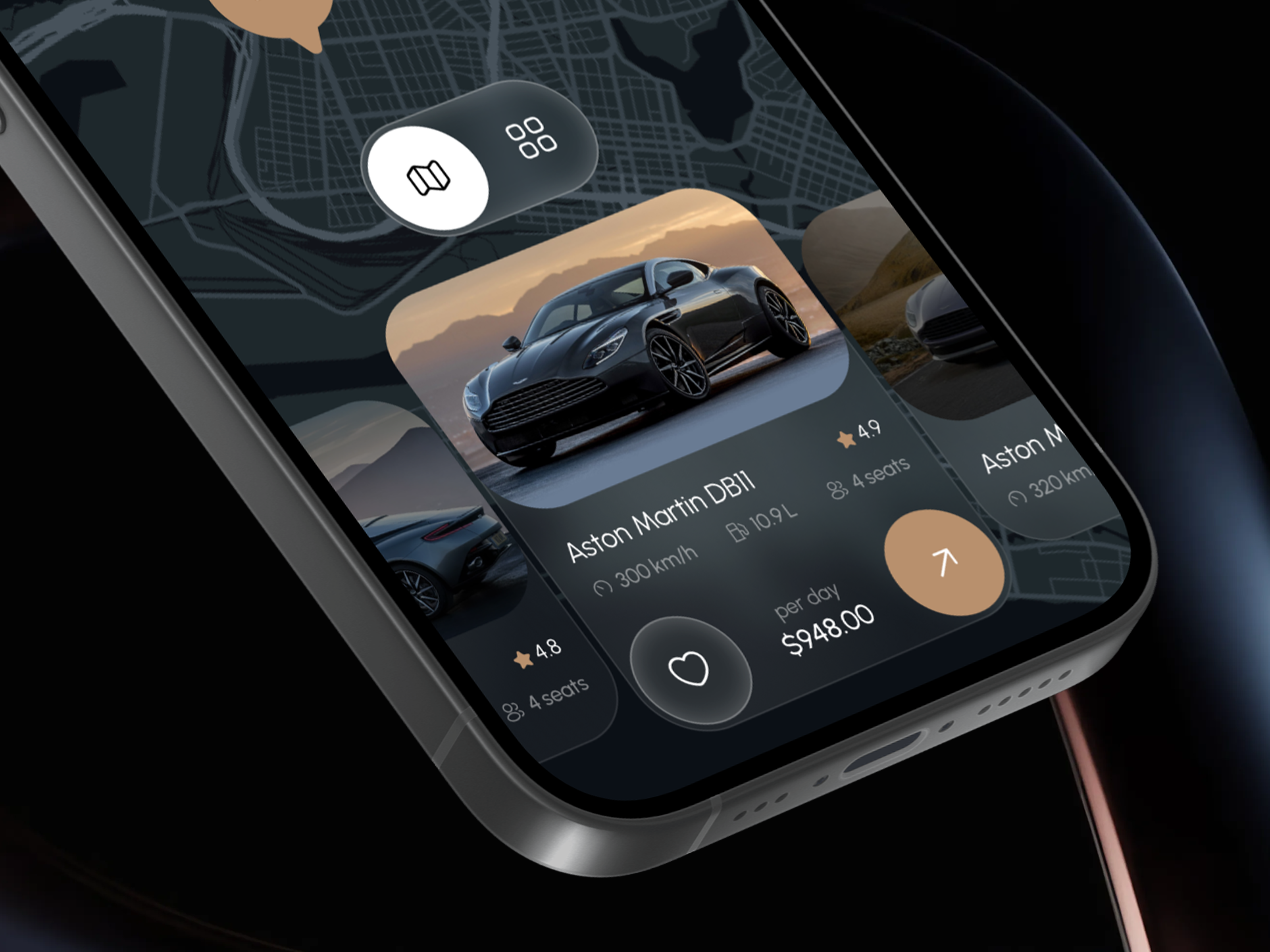 🚙 Mobile app design for car rental service | Hyperactive app app design automotive booking car car rental dark ui design hyperactive mobile mobile design product design rent rental ui ui design user intefrace ux