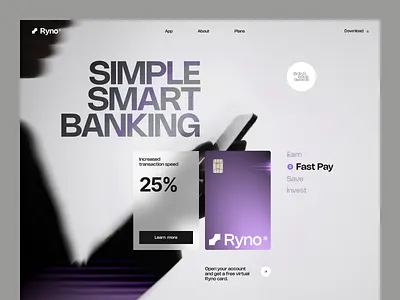 Website for a Financial App ✦ Ryno design interface product service startup ui ux web website
