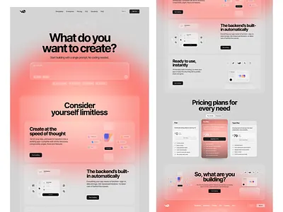 AI App Builder Website ai app builder ai website app builder design no code website product saas website startup website web