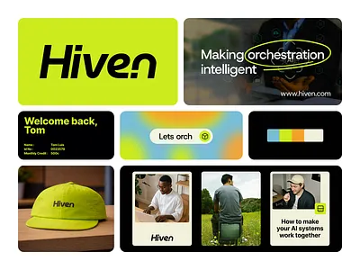Hiven - Logo and Branding Design ai orchestration ai platform design automation platform branding digital platform design futuristic branding innovation branding interface branding minimal logo modern branding panze studio product branding saas brand identity software branding startup identity tech logo design tech wordmark visual identity system wordmark logo workflow automation