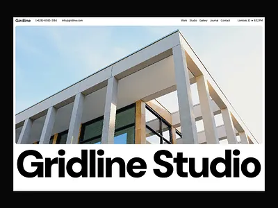 Gridline Studio - Landing Page agency website bold type branding graphic design landing page layouting light website minimal photography photography website portfolio website swiss layout ui web design website
