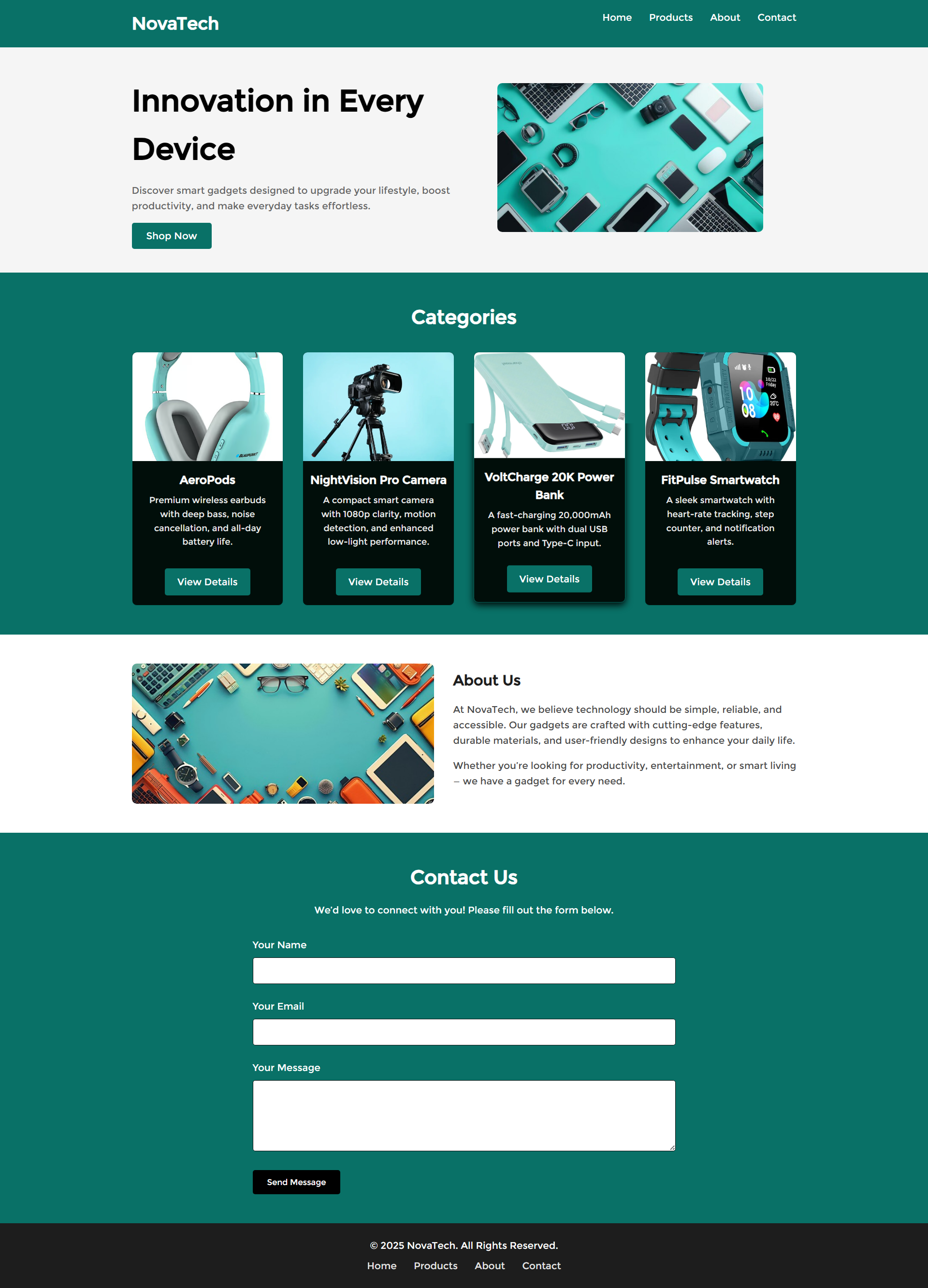NovaTech Website UI Design Landing Page advertisement branding design graphic design illustration logo typography ui ux vector