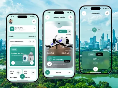 Dron Delivery Mobile App app app design automation b2b business crm delivery design drone ios ios app luxury mobile mobile app product design saas smart software ui uxdesign