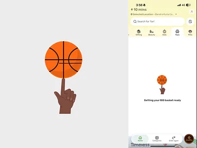 Loader Animation / Big Basket Toy Section adobe aftereffects animation branding design flat graphic design icon illustration logo minimal motion graphics ui