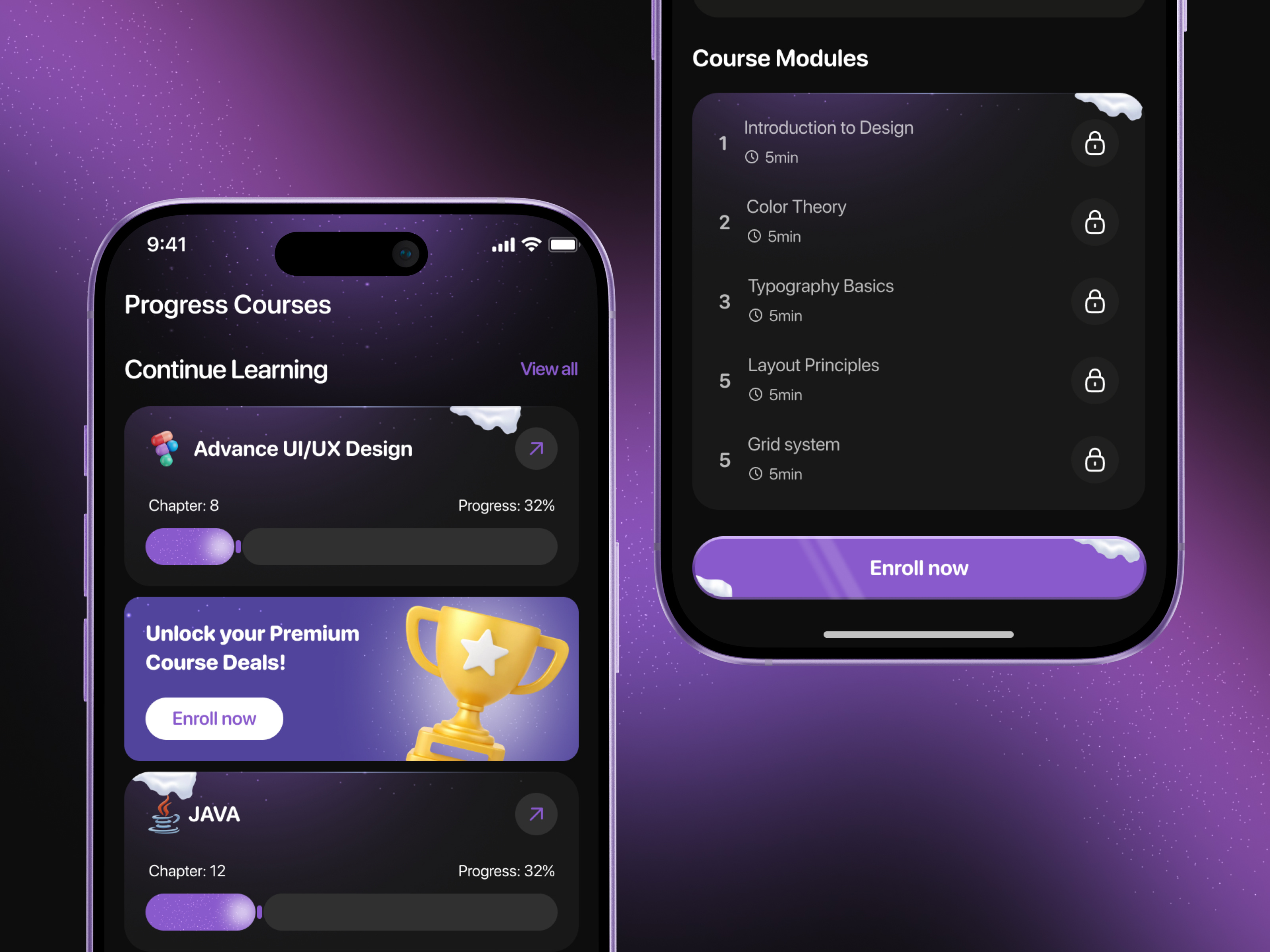 Example of Mobile App UI/UX Design — I Os & Android