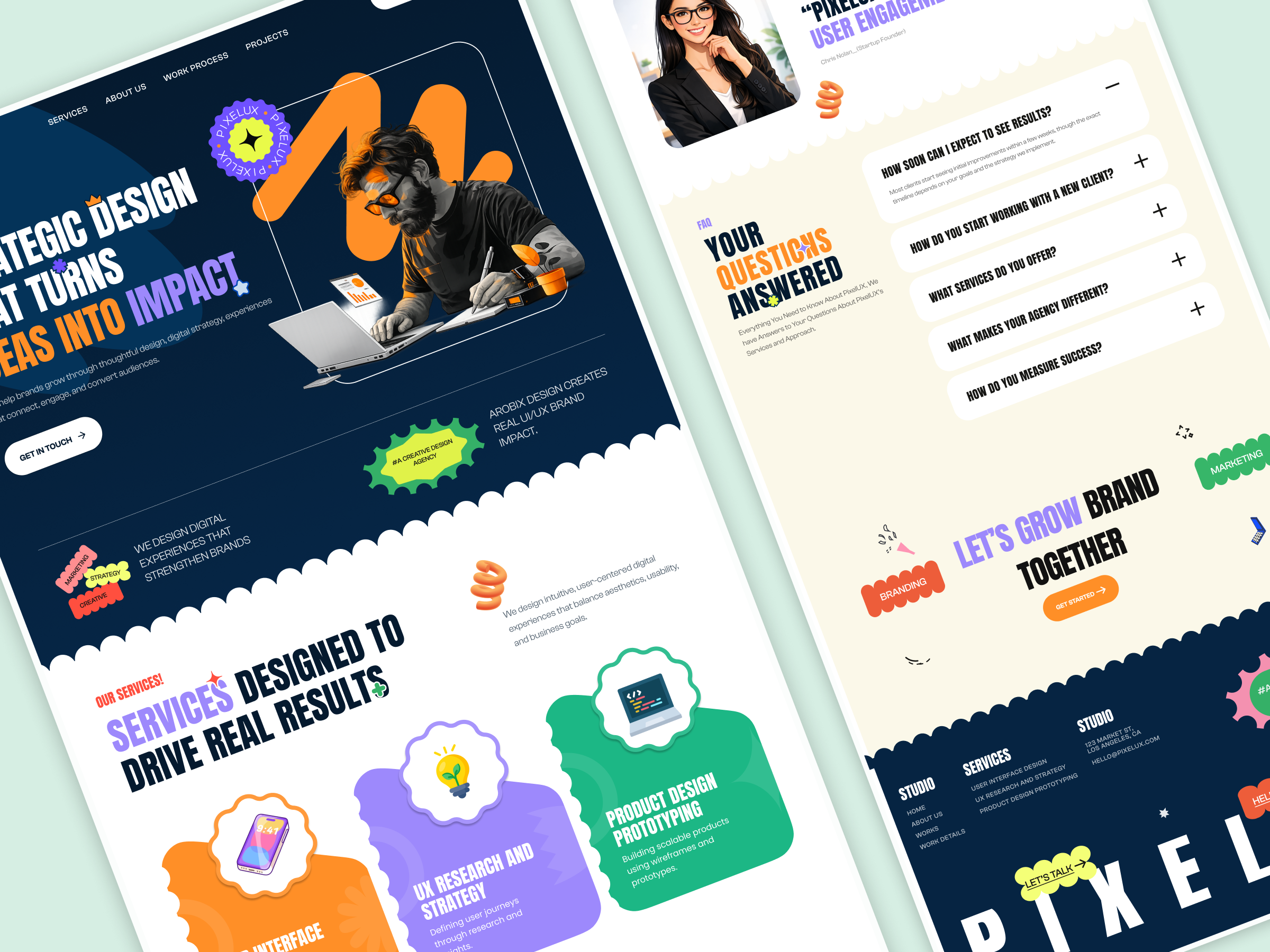 Pixelux – Strategic UX Website Design ai web arobix colorfului corporate creative creativeagency design agecny inner page marketing ui ux web design webinspiration website