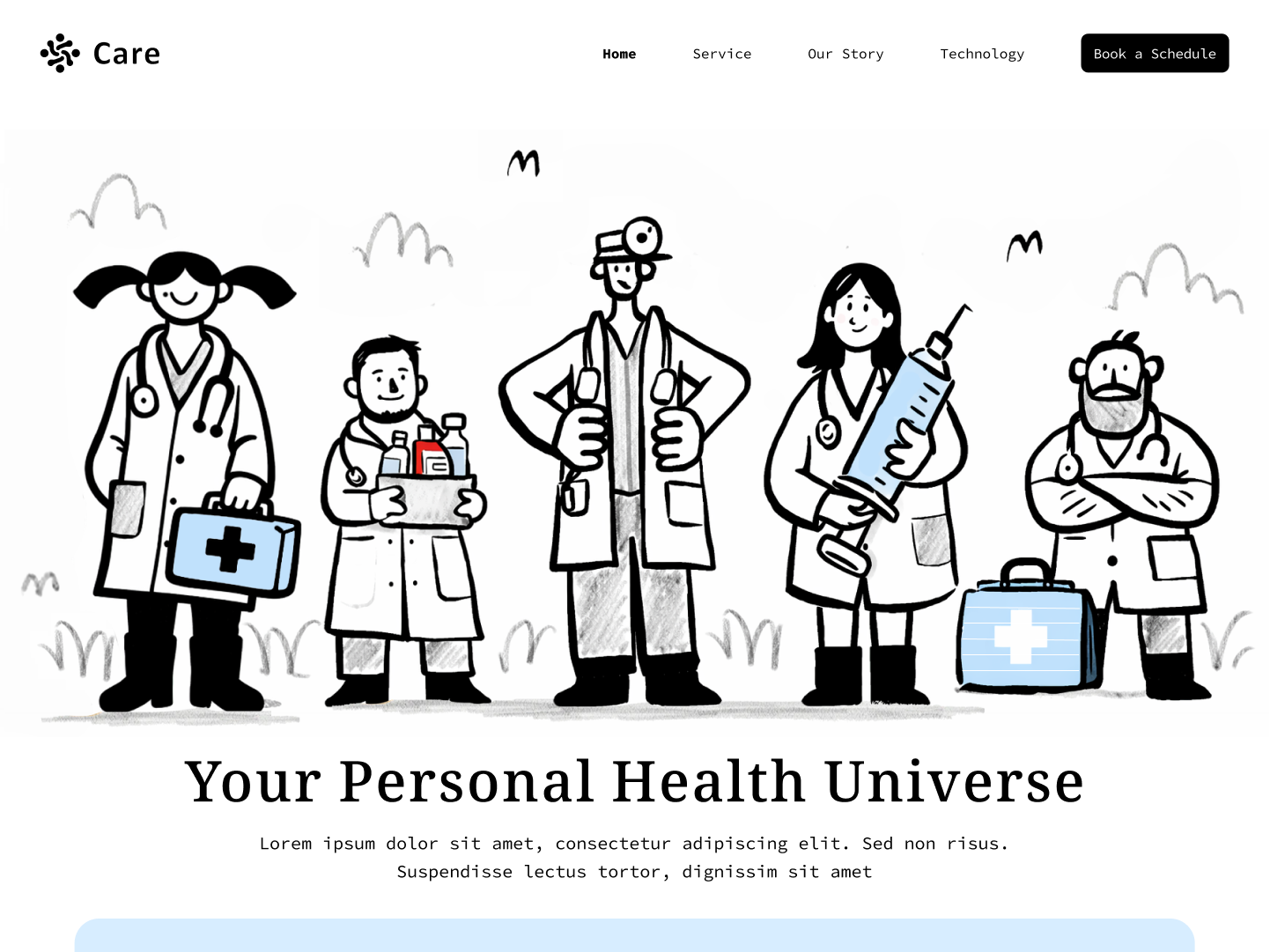 Example of Healthcare Landing Page Design