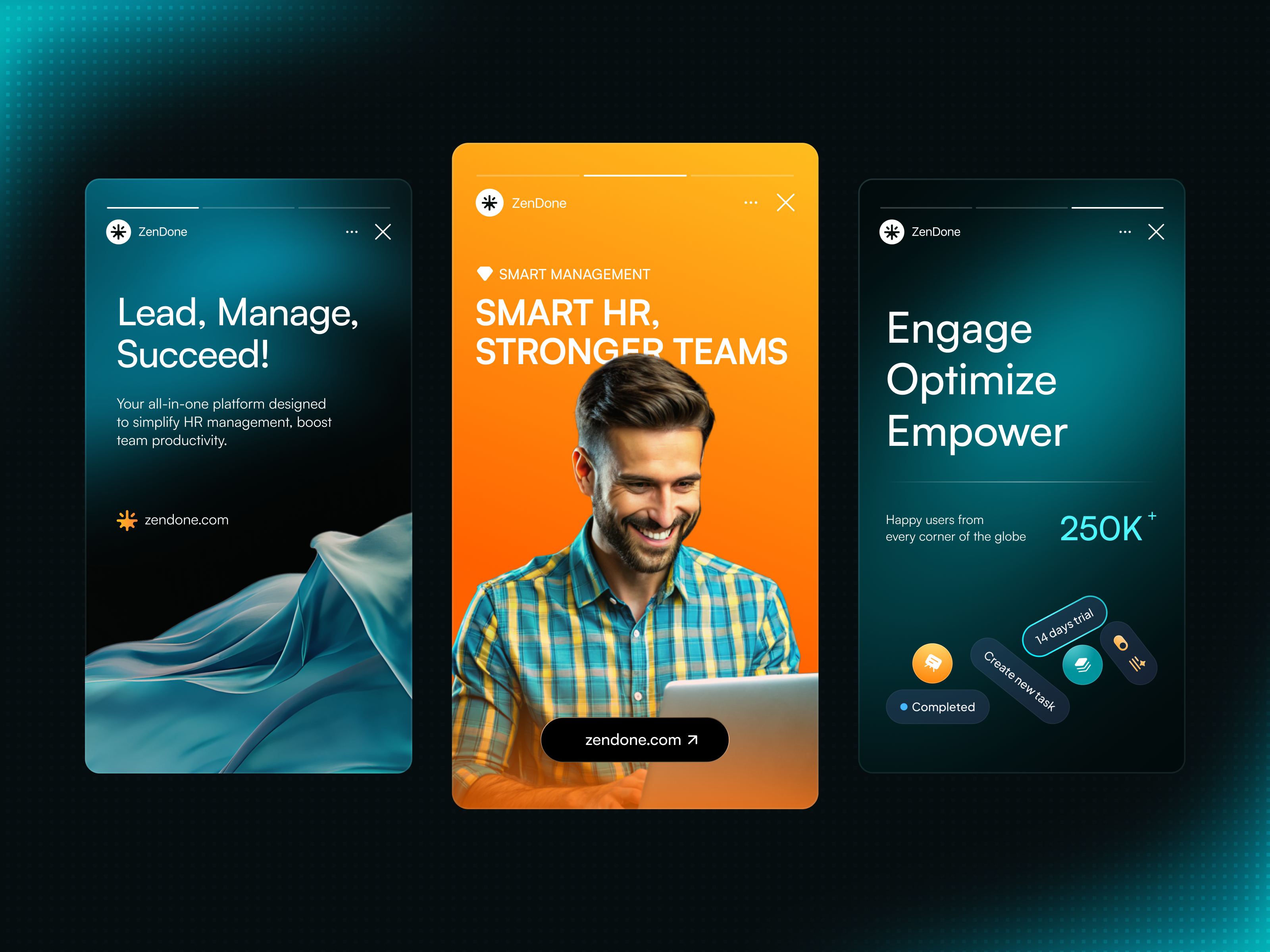 ZenDone – HR Tech Visual Identity brand guidelines brand identity brand system branding graphic design hr logo management modern vector visual identity