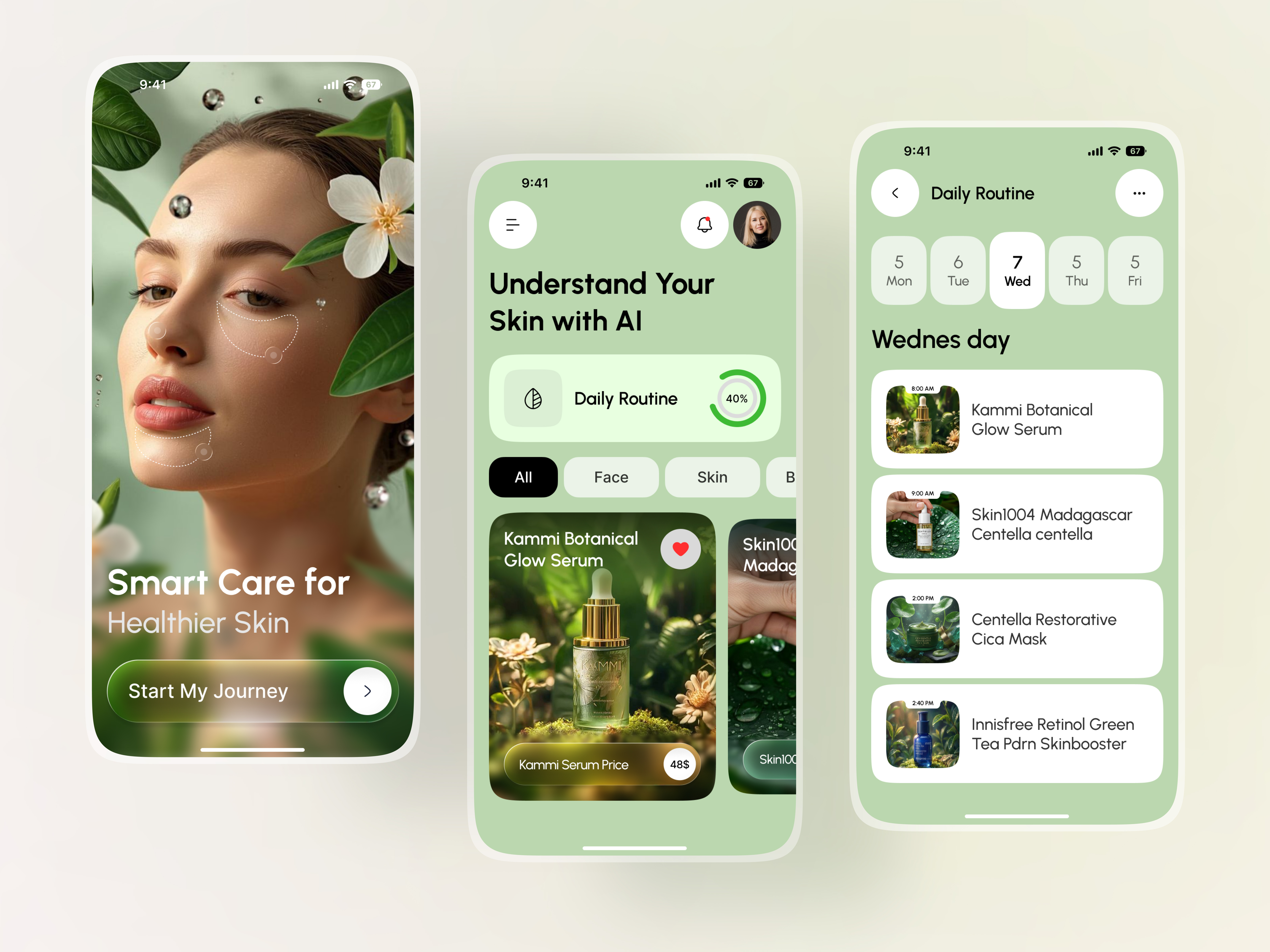 AI Skincare Cosmetologist Mobile App ai ai app aplication design app design app interface healthcare app medical mobile app mobile app mobile ui design skincare skincare app telemedicine ui