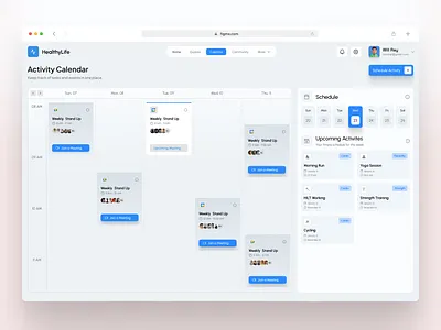 Healthcare Dashboard ai appointment calendar dashboard doctor health health tracking healthcare schedule ui web