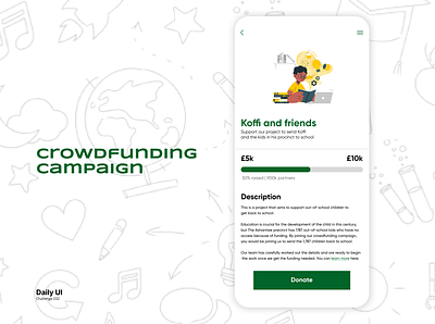 Crowdfunding Campaign dailyui design ui uichallenge