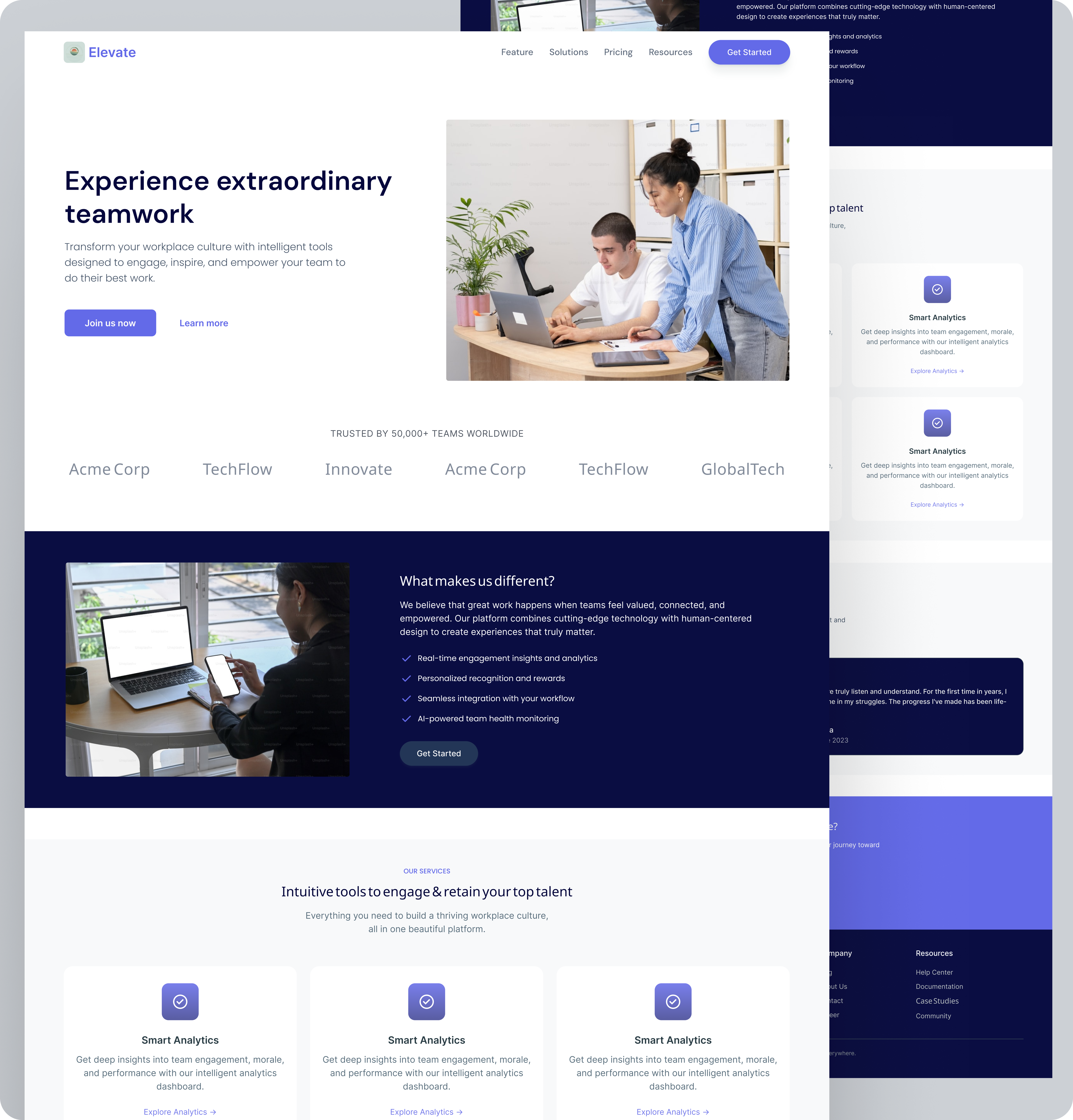 Modern Landing Page Design figma humancentereddesign landingpagedesign productdesign uidesign uiux uxdesign websitedesign