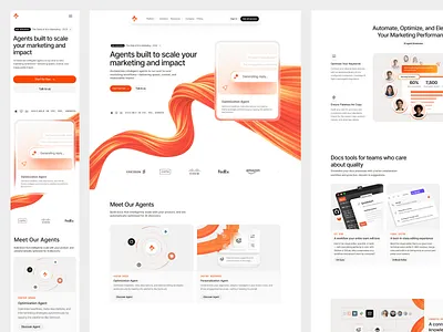 AI Marketing Automation Agent Website Design ai agent website ai automation header homepage landing page responsive design uiux webdesign website website design