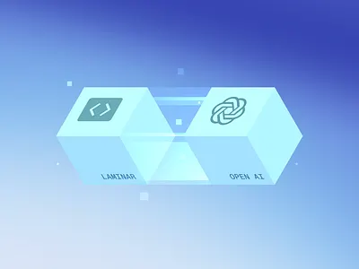 AI Collaboration cube data glow gradient graphic design integration isometric openai transition