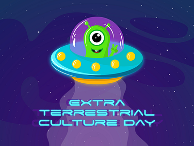 Extraterrestrial Culture Day alien alien ship animation design et extraterrestrial graphic design graphics icon illustration motion graphics