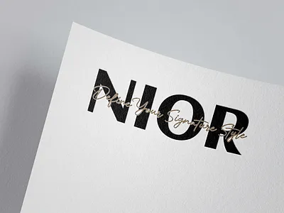 NIOR Luxury Fashion Brand Identity Design bold typography brand identity design branding classic logo design corporate creative creative logo fashion logo graphic design high fashion branding logo luxury aesthetic luxury branding minimal logo monochrome branding premium brand identity professional branding stylish typography tabassum haque rodela visual identity