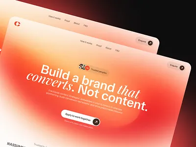 Conversion-driven brand landing page | UI/UX design 3d branding content creator cta design gradient graphic design illustration landing page logo marketing redesign title uiux viausl welcome screen