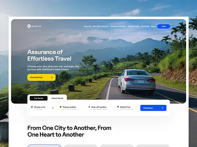 Rideshare / Car Rental Landing Page — Travel Platform UI booking system car rental clean design hero section landing page mobility modern ui product design rideshare startup travel website ui design ux design web design