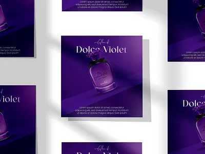 Dolce Violet – Perfume Social Banner 💜 Modern • Clean • Premium branding minimalist